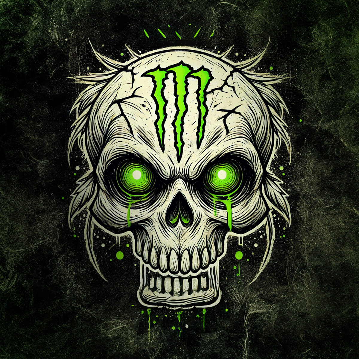 Creative Design Asset: Skull Graphic for Monster Energy USA Campaign